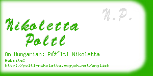nikoletta poltl business card